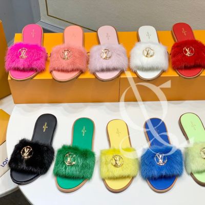 Louis vuitton fur slippers – Replica