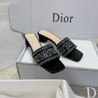 Dior23 silk diamond slippers – Replica