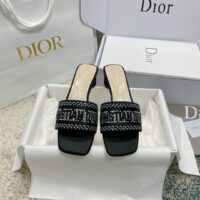 Dior23 silk diamond slippers – Replica