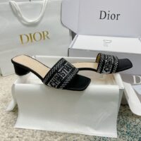 Dior23 silk diamond slippers – Replica