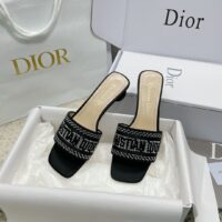 Dior23 silk diamond slippers – Replica