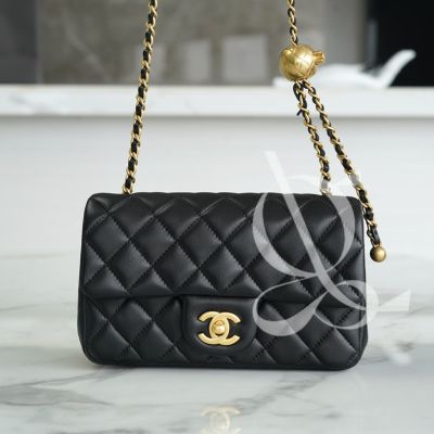 Chanel 23C Metal ball Mini black bag – Replica