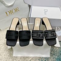 Dior23 silk diamond slippers – Replica