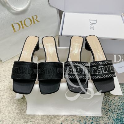 Dior23 silk diamond slippers – Replica