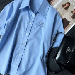 Prada Short-Sleeved Blue Shirt – Replica