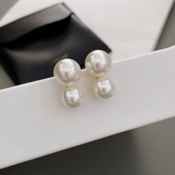 C Double Pearl Earrings – Replica