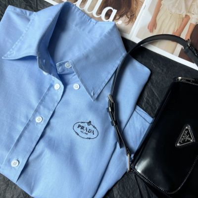 Prada Short-Sleeved Blue Shirt – Replica