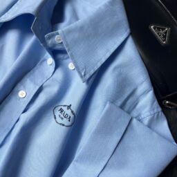 Prada Short-Sleeved Blue Shirt – Replica