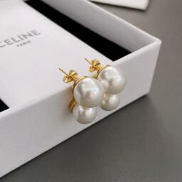 C Double Pearl Earrings – Replica