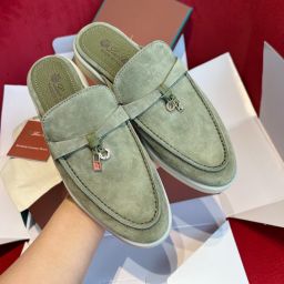 Loro Piana Charms Walk Suede Slippers – Replica