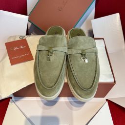 Loro Piana Charms Walk Suede Slippers – Replica