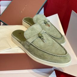 Loro Piana Charms Walk Suede Slippers – Replica