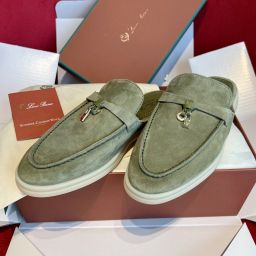 Loro Piana Charms Walk Suede Slippers – Replica