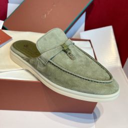 Loro Piana Charms Walk Suede Slippers – Replica