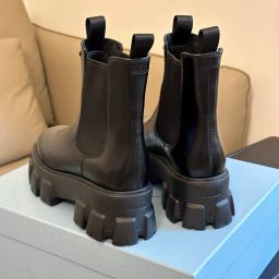 Prada Monolith Brushed Leather Boots – Replica