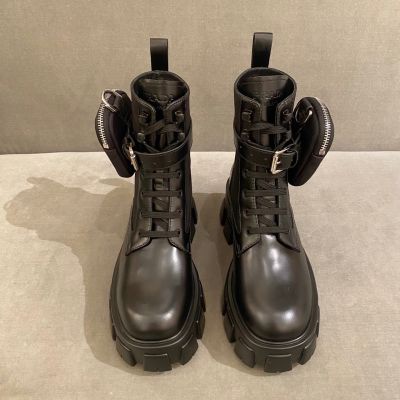 Prada Brushed Leather and nylon boots – Replica