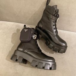 Prada Brushed Leather and nylon boots – Replica