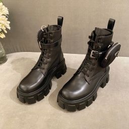 Prada Brushed Leather and nylon boots – Replica