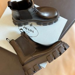 Prada Monolith Brushed Leather Boots – Replica