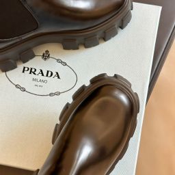 Prada Monolith Brushed Leather Boots – Replica